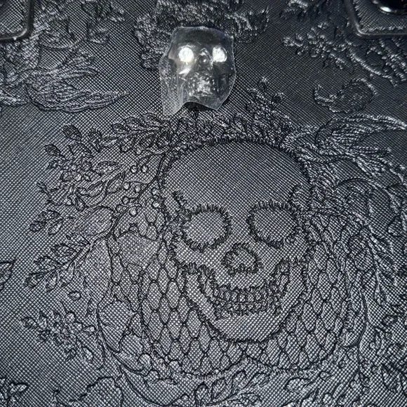 Betsey Johnson Black Embossed Shoulder Bag - Picture 8 of 15